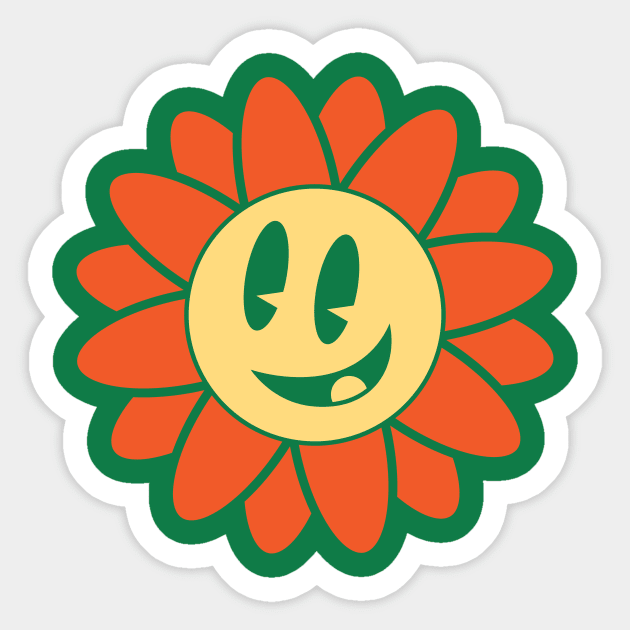 Flower Trip Sticker by Moe Tees